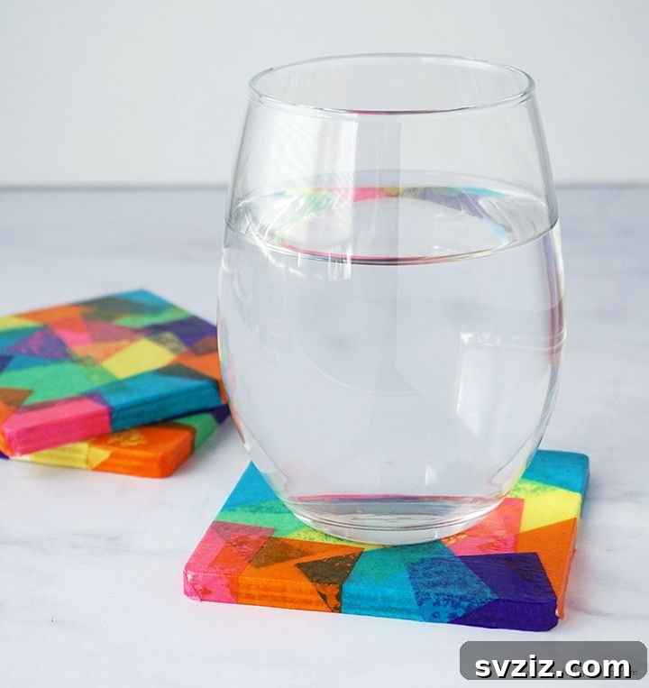 Handmade Tissue Paper Coasters