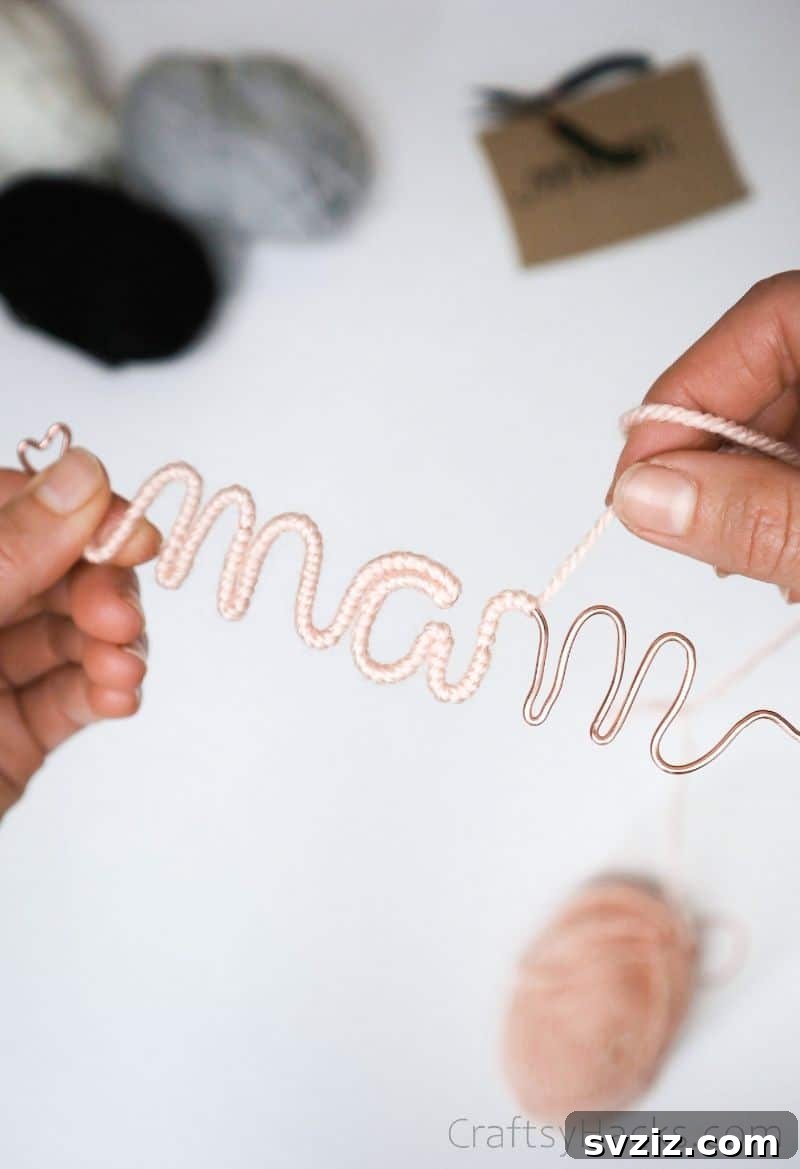 Stunning Wire Ornaments: Handmade Gifts You'll Adore 12 Applying super glue to secure yarn on a wire ornament