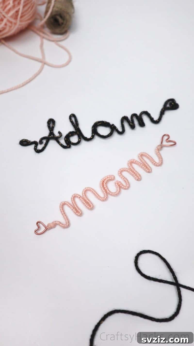 Stunning Wire Ornaments: Handmade Gifts You'll Adore 3 Stylish pink and black DIY wire ornaments used for decorative purposes