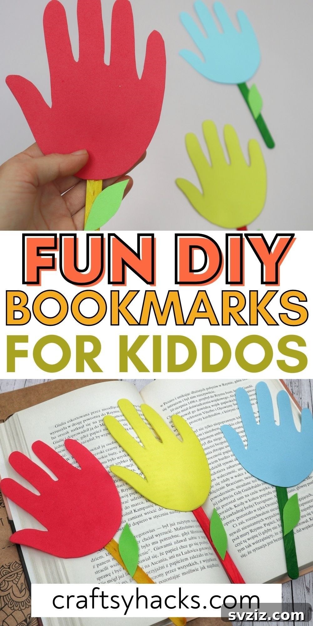 fun diy bookmarks for kiddos pin