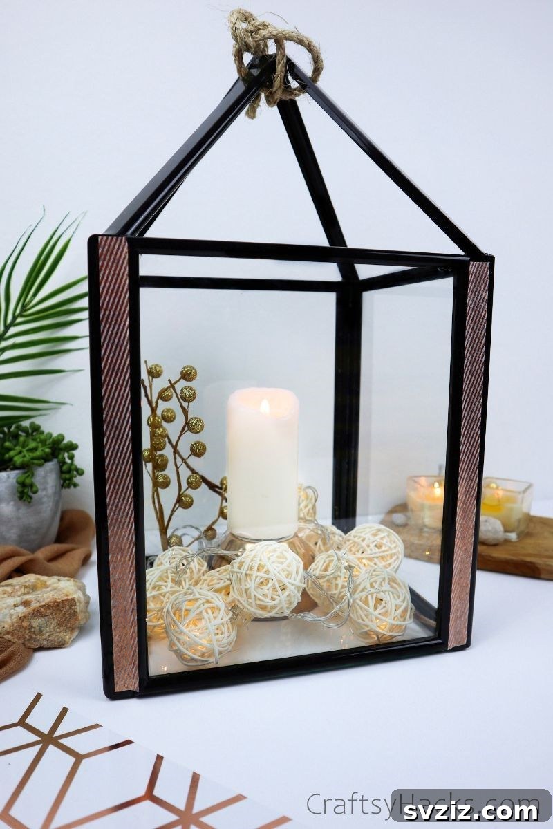 High-End Look Dollar Tree Lantern Craft 2 diy dollar tree lantern