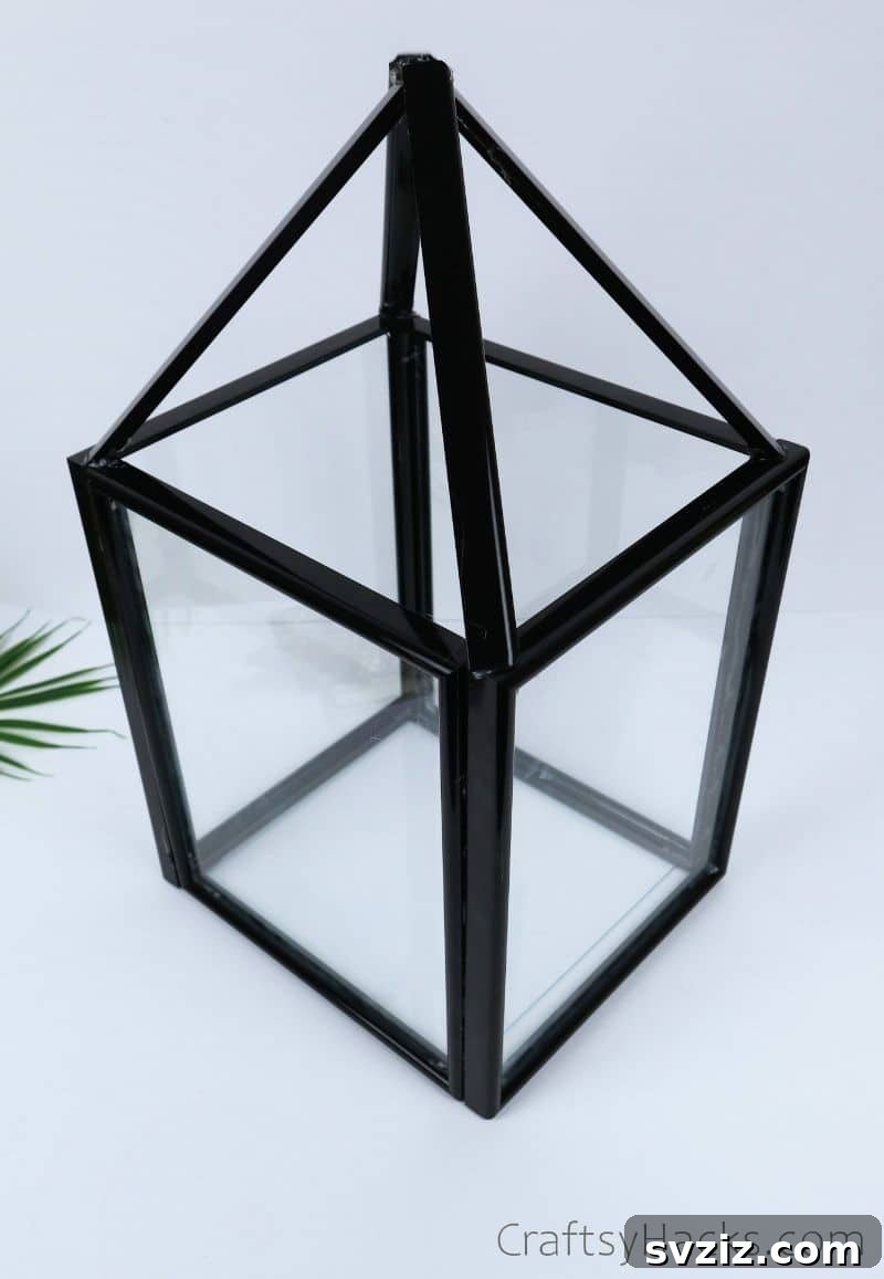 High-End Look Dollar Tree Lantern Craft 20 finished DIY dollar store lantern with frames
