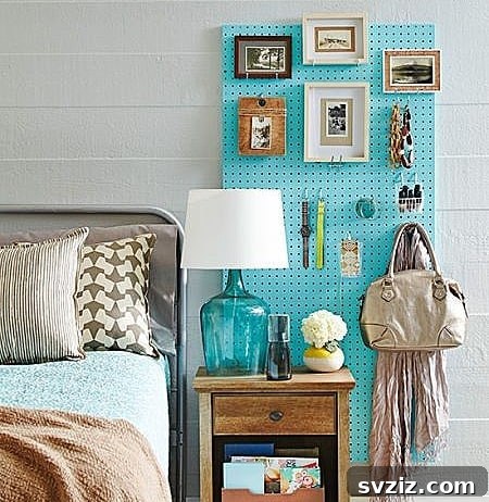 Mastering Micro Spaces: 40 Small Bedroom Organization Secrets 10 Accessory Pegboard for small bedroom organization