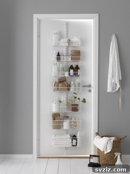 Mastering Micro Spaces: 40 Small Bedroom Organization Secrets 17 Door Utility Rack for extra storage