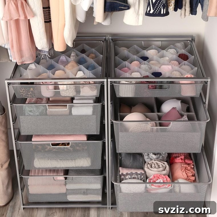 Mastering Micro Spaces: 40 Small Bedroom Organization Secrets 19 Closet Drawers for detailed clothing organization