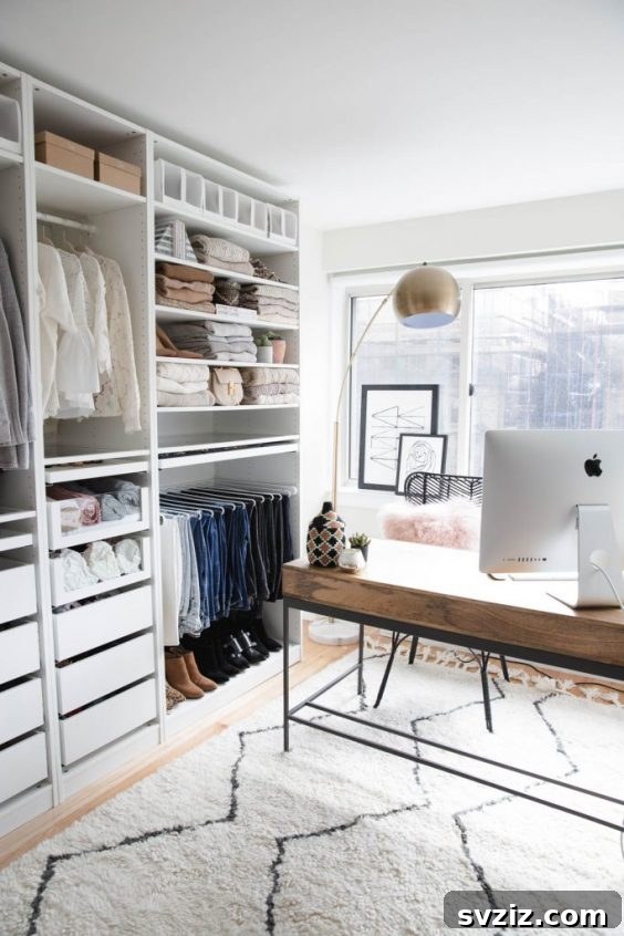 Mastering Micro Spaces: 40 Small Bedroom Organization Secrets 27 Floor to Ceiling Closet for maximum small bedroom storage
