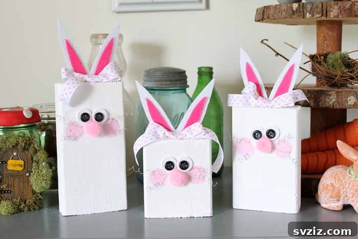 20 Irresistibly Charming Easter Woodworking Projects 13 Easter Bunnies from Scrap Wood