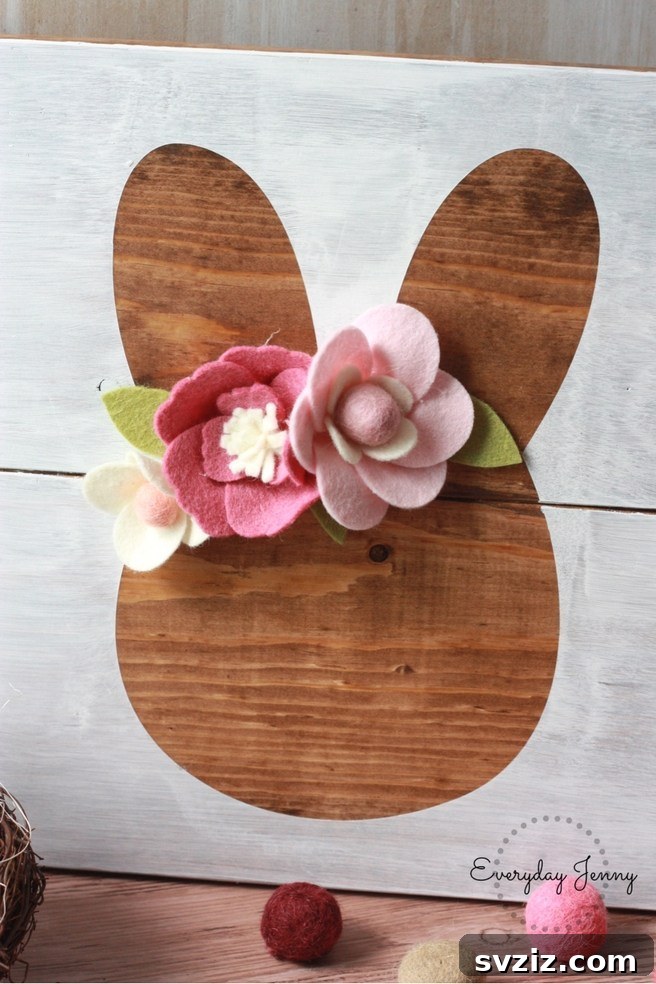 20 Irresistibly Charming Easter Woodworking Projects 14 DIY Negative Space Wooden Sign