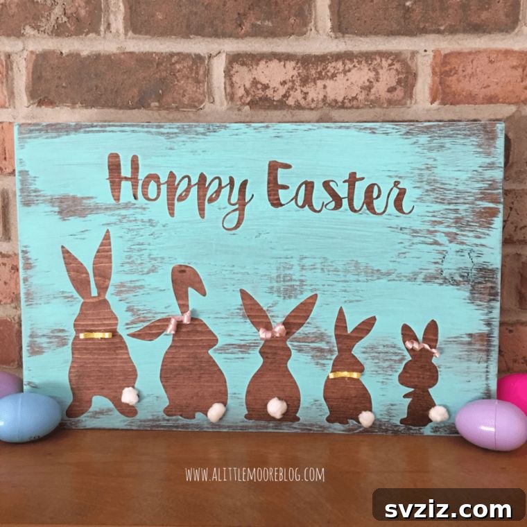 20 Irresistibly Charming Easter Woodworking Projects 15 Negative Space Bunny Family