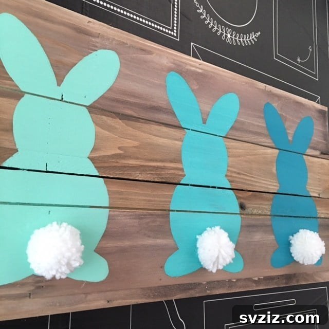 20 Irresistibly Charming Easter Woodworking Projects 18 Ombre Easter Wood Board