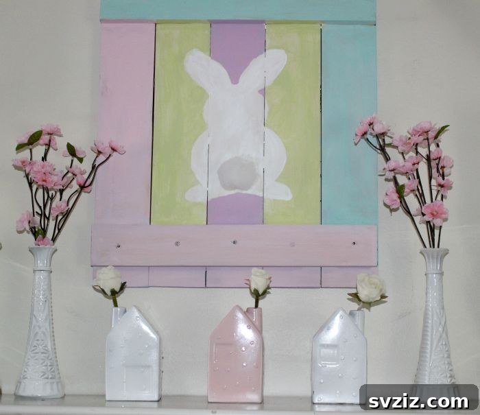 20 Irresistibly Charming Easter Woodworking Projects 6 Pallet Wood Spring Bunny Sign