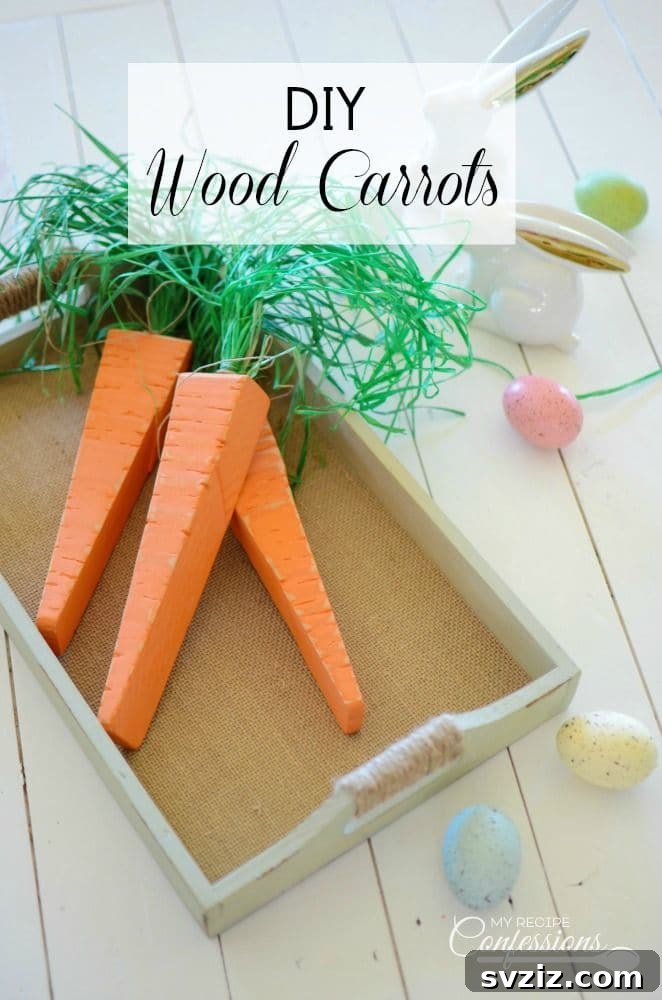 20 Irresistibly Charming Easter Woodworking Projects 7 DIY Wood Carrots