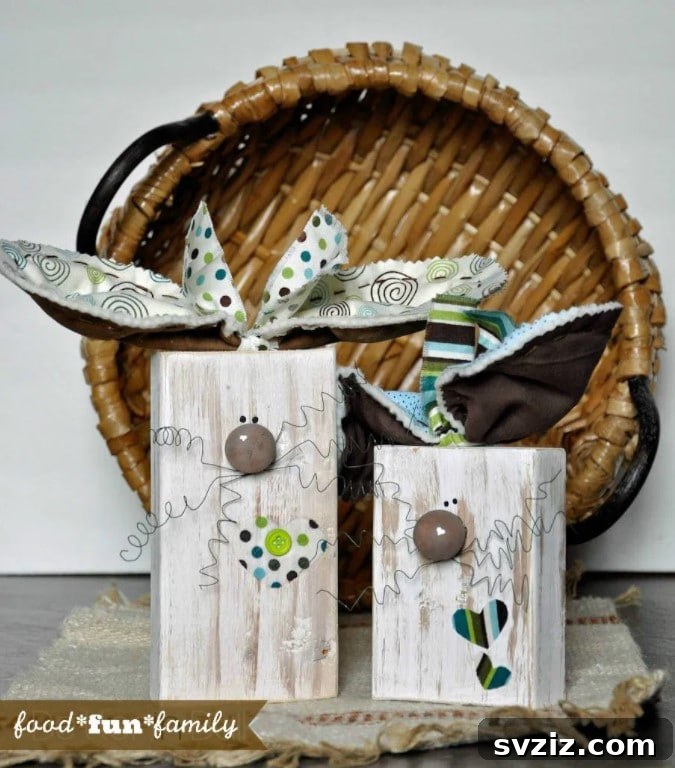 20 Irresistibly Charming Easter Woodworking Projects 10 Bunnies Square Figurines