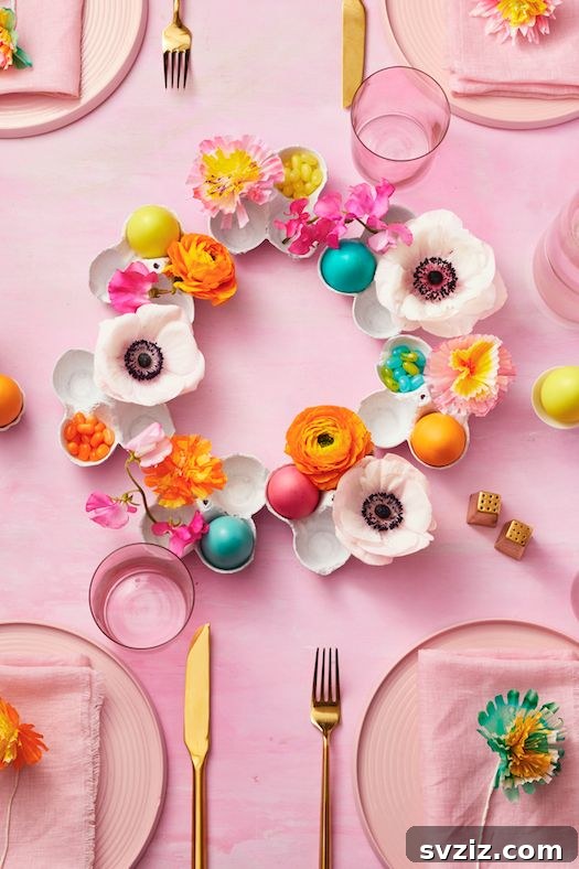 Festive Easter Centerpiece Inspiration 12 Easter Table Wreath