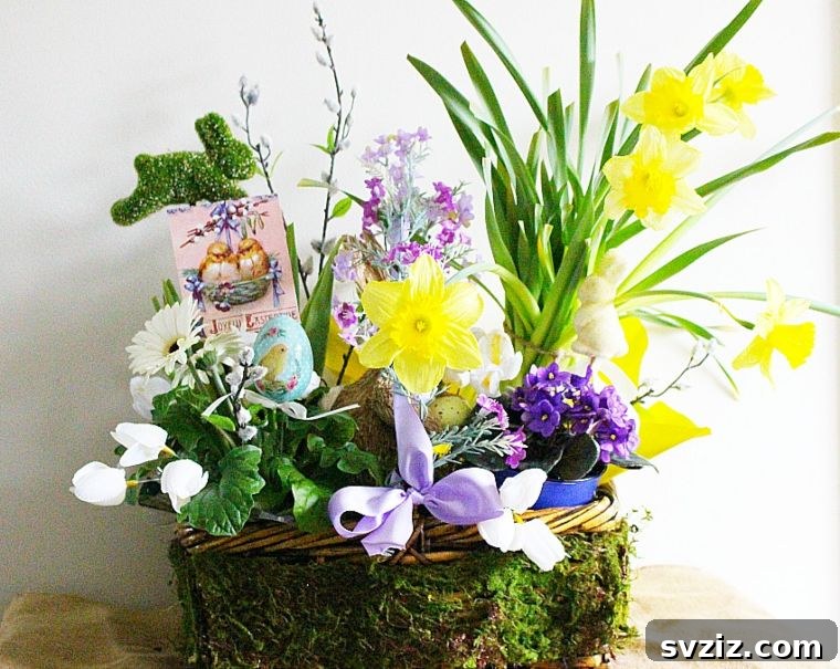 Festive Easter Centerpiece Inspiration 3 Martha Stewart-Inspired Easter Basket