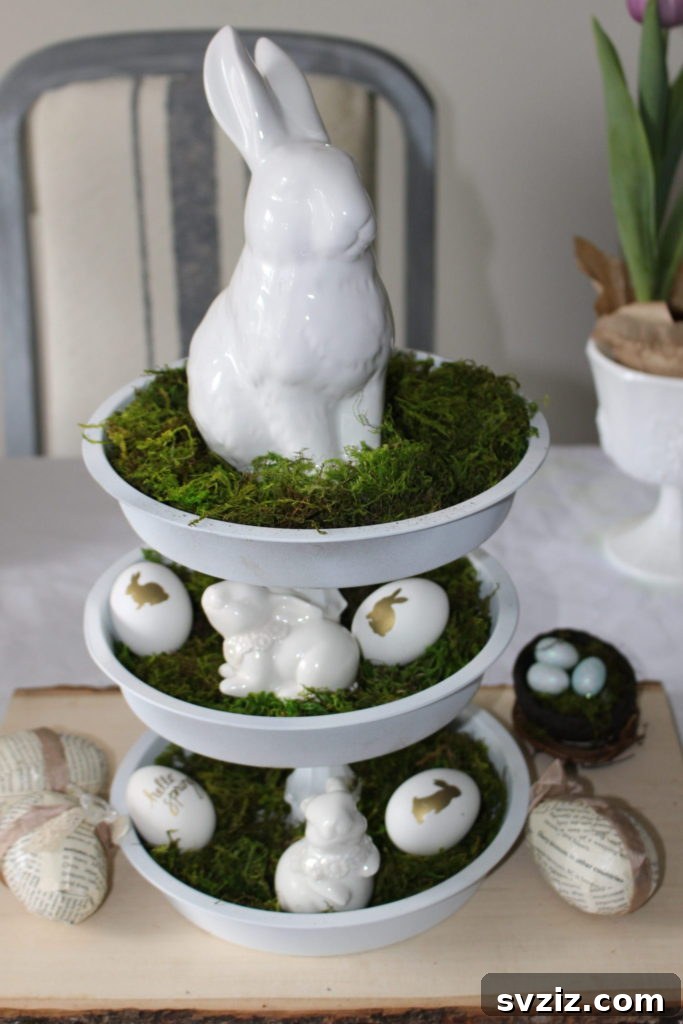 Festive Easter Centerpiece Inspiration 4 Three-Tiered Easter Tray
