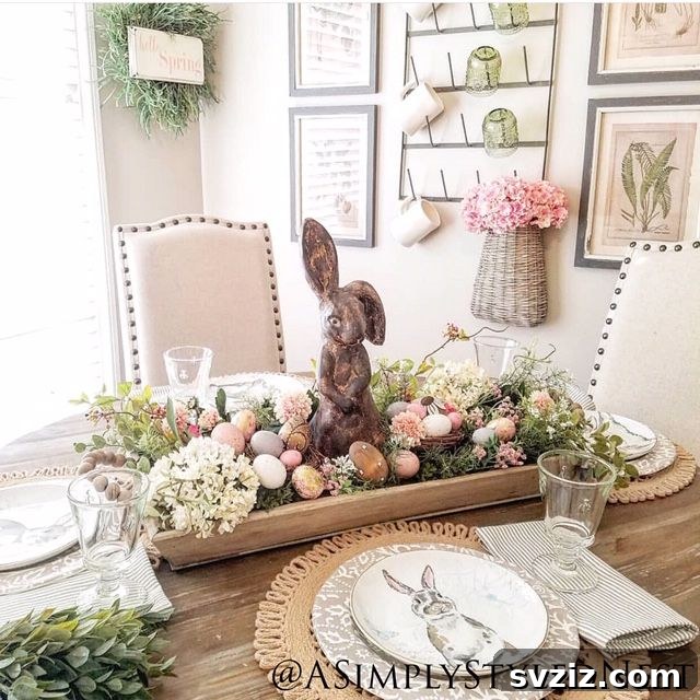 Festive Easter Centerpiece Inspiration 5 Farmhouse Style Easter Centerpiece