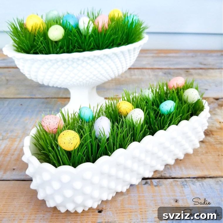 Festive Easter Centerpiece Inspiration 8 Hobnail Planter Centerpiece