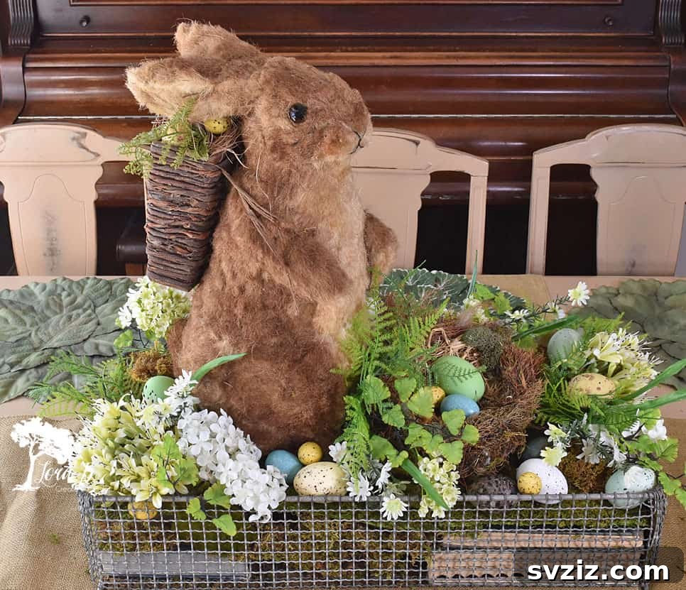 Festive Easter Centerpiece Inspiration 9 Rustic Farmhouse Centerpiece