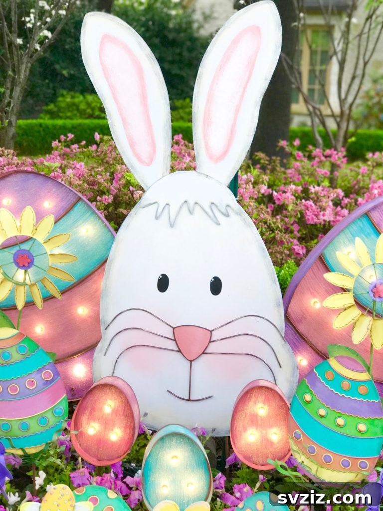 20 Whimsical Outdoor Easter Decor Inspirations 12 Easter egg lights