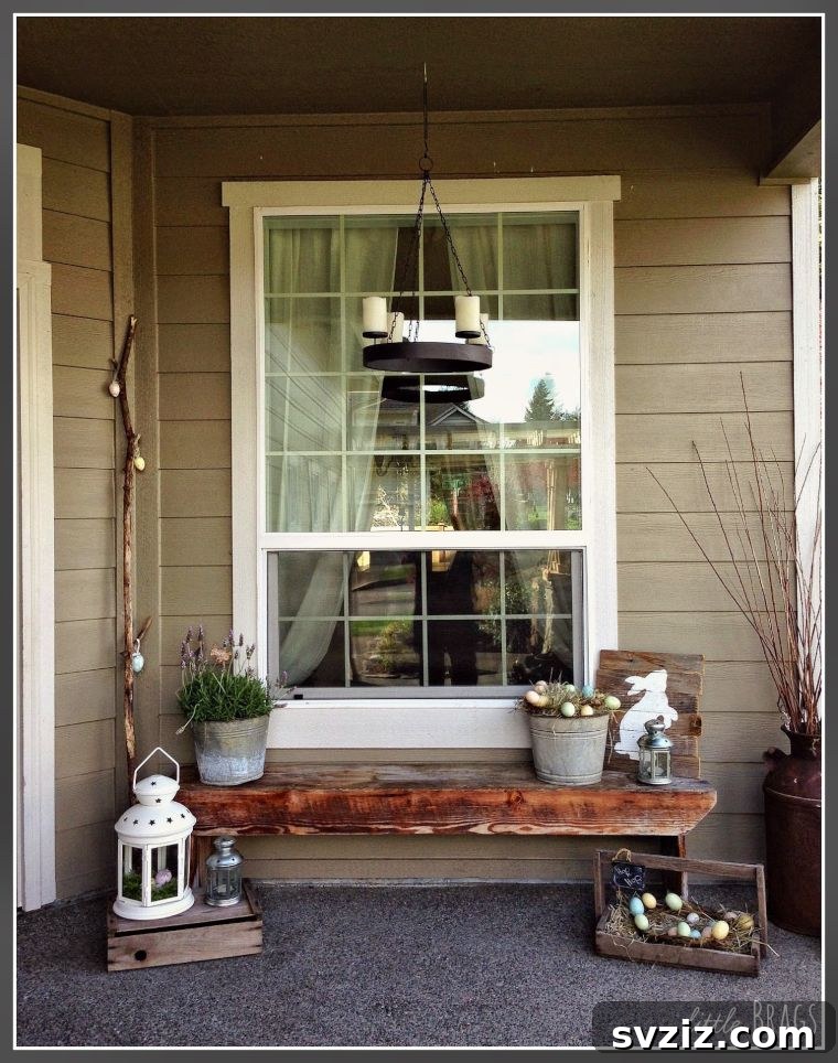 20 Whimsical Outdoor Easter Decor Inspirations 13 Rustic Minimalist Easter Porch