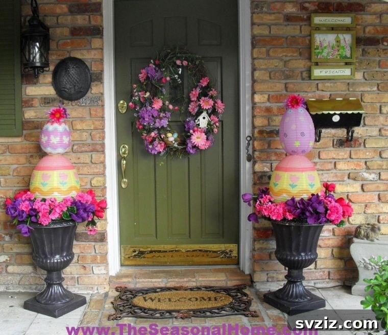 20 Whimsical Outdoor Easter Decor Inspirations 17 Whimsical Easter Porch