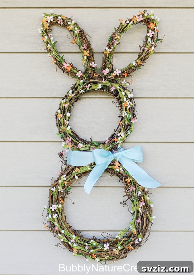 20 Whimsical Outdoor Easter Decor Inspirations 21 Natural Bunny Wreath