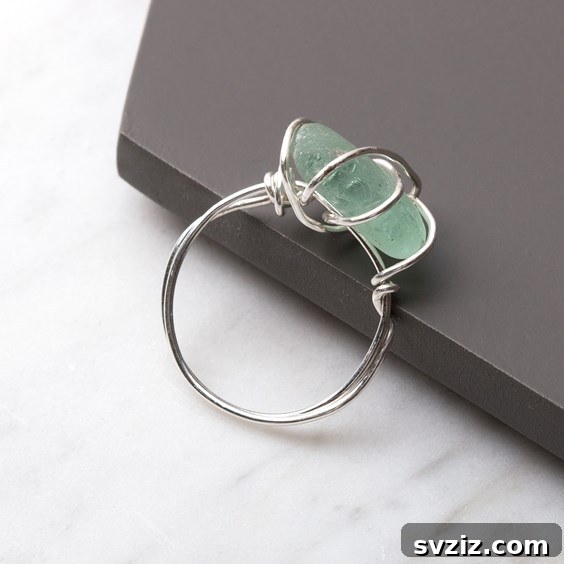 27 DIY Rings You'll Never Want to Take Off 16 Coastal-inspired DIY wire-wrapped ring featuring genuine sea glass.