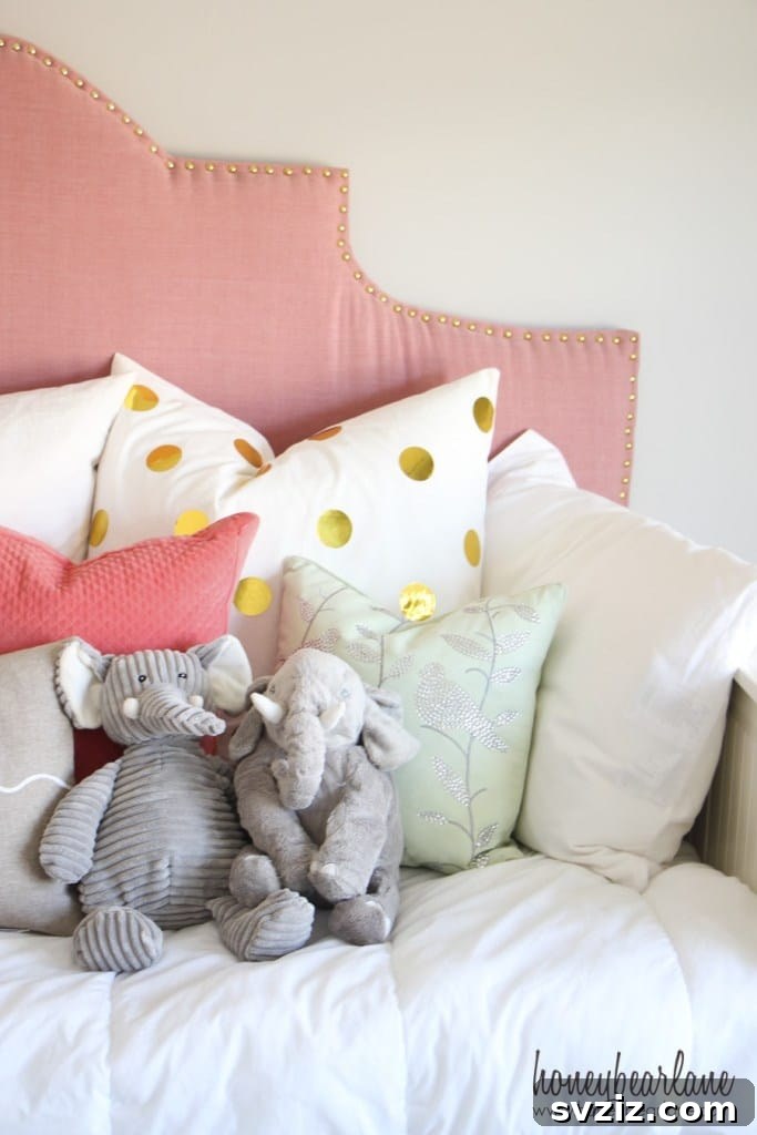 Princess-Inspired Hemnes Daybed Headboard with Rivets