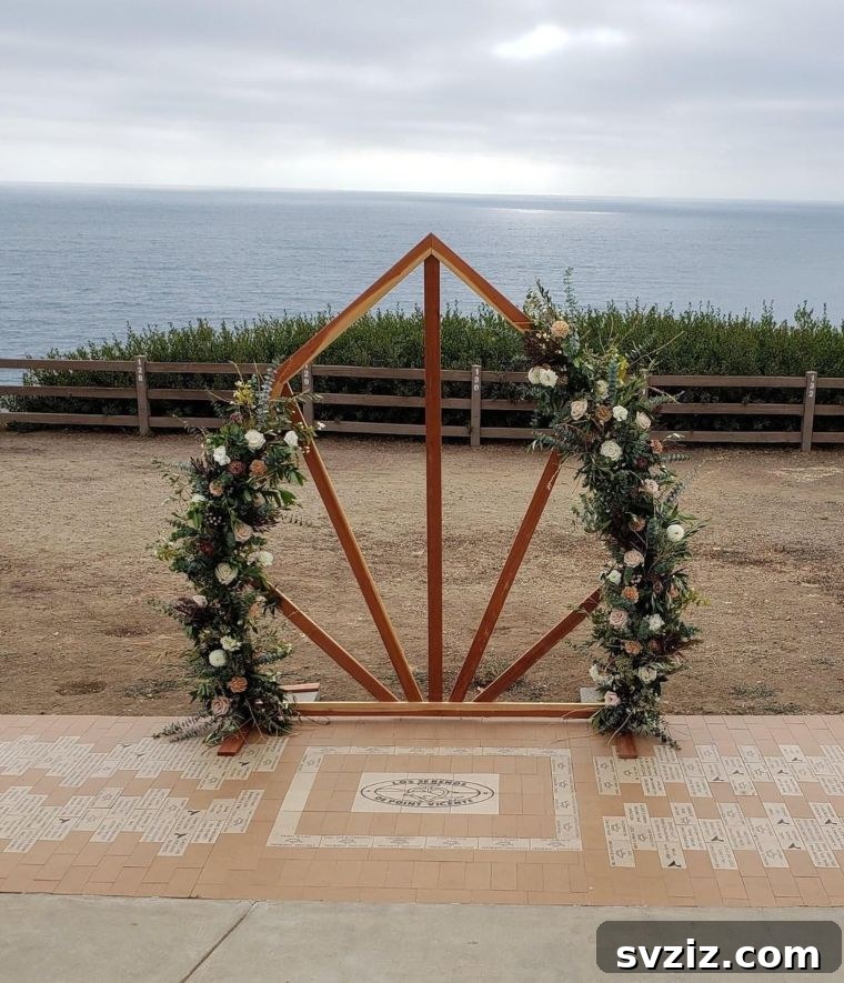 Geometric Floral Arch