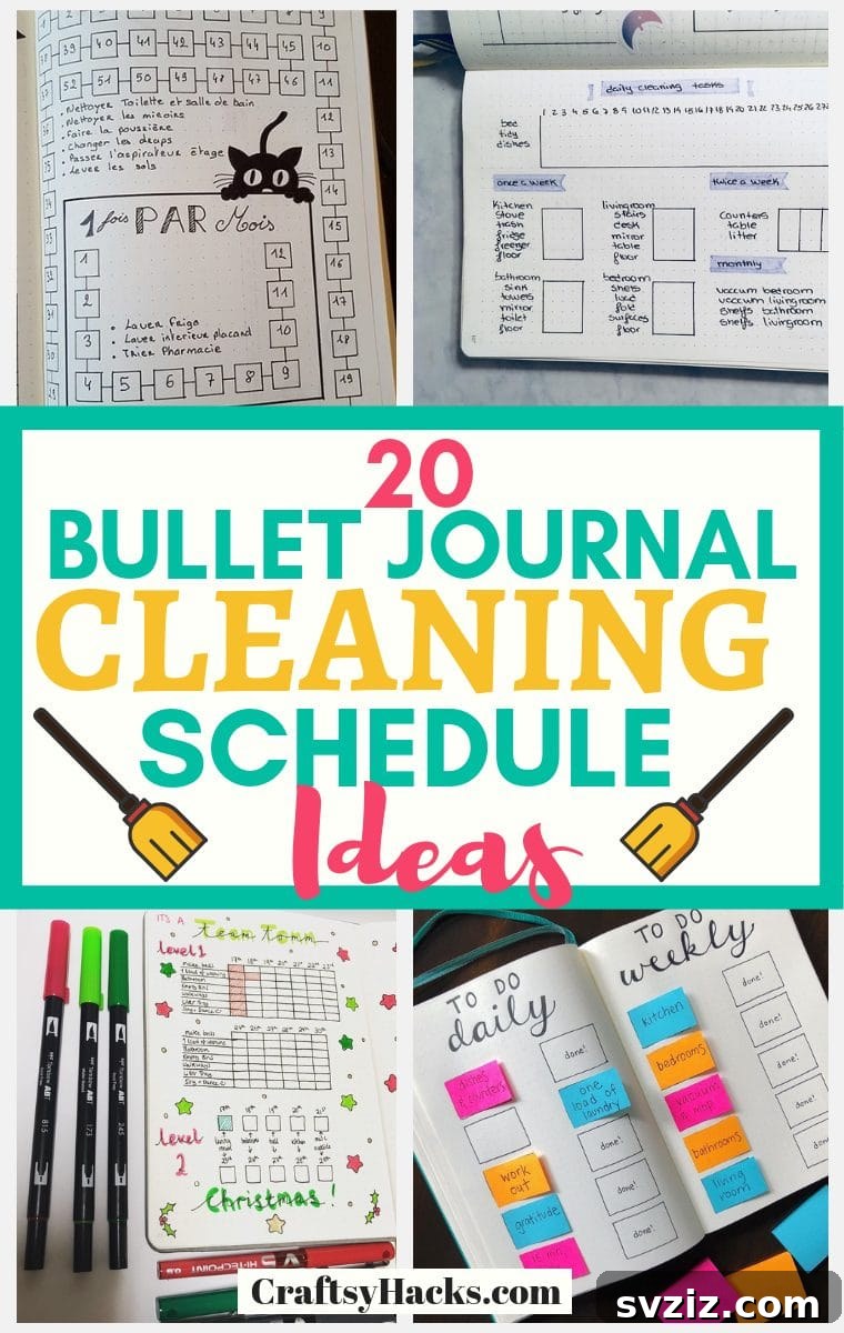 House Cleaning Schedule bullet journal ideas: Your Ultimate Guide to a Spotless Home
