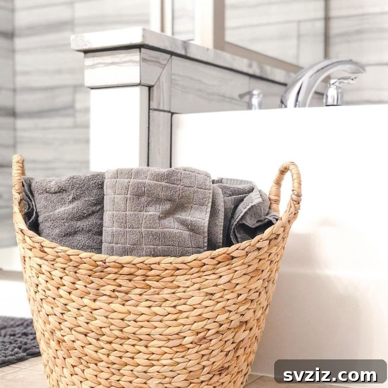 Wicker Towel Basket for accessible and stylish storage