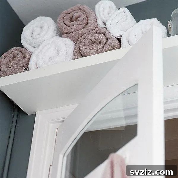 Above the Door Towel Storage for small spaces
