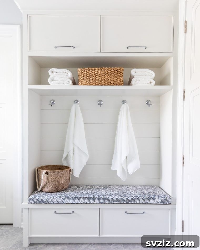 Master Bathroom Drying Area with hall tree
