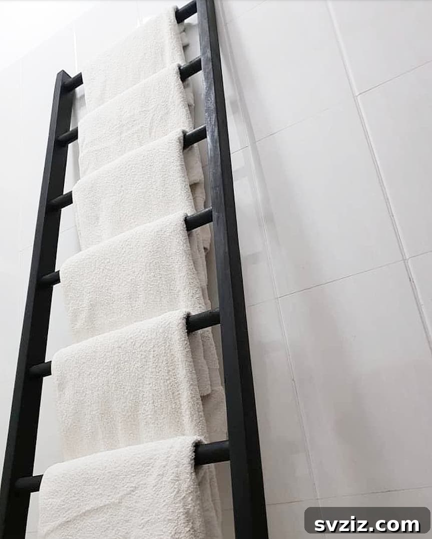Towel Ladder for stylish vertical storage