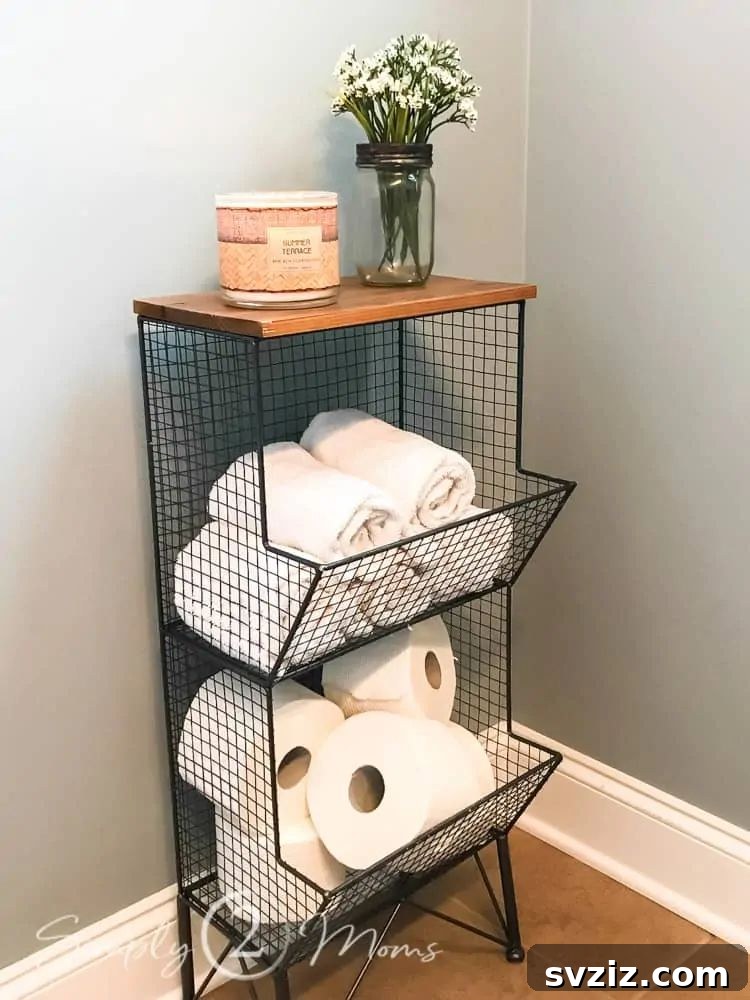 Office Storage Tower for small bathroom organization