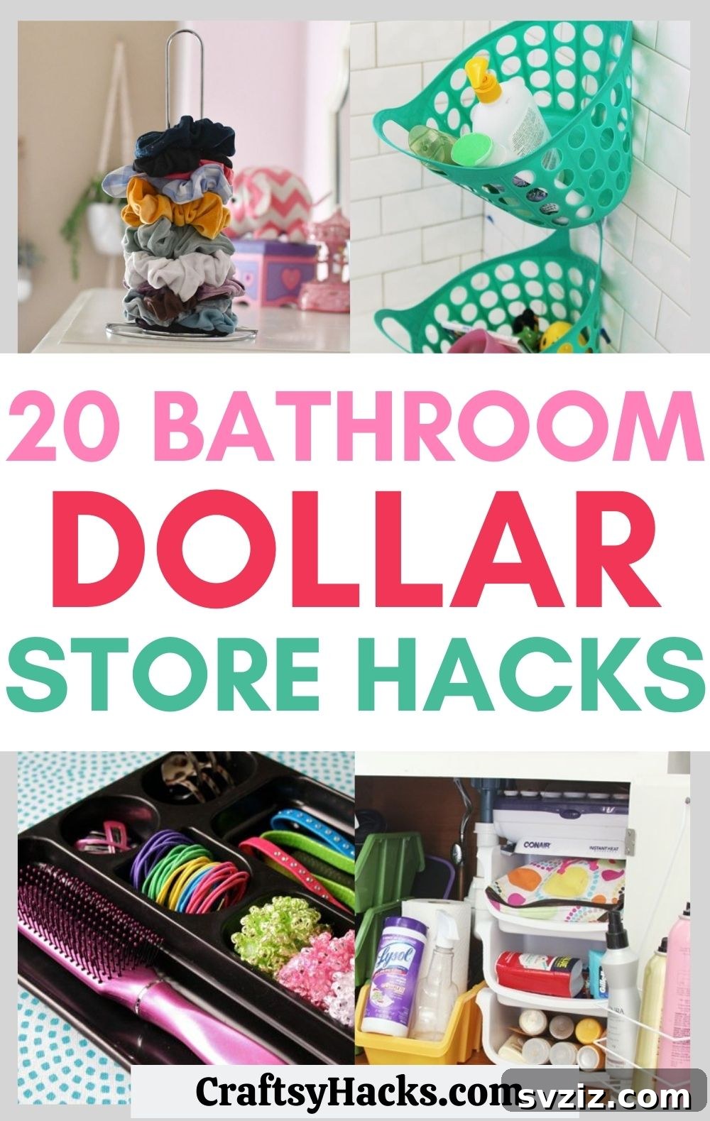 budget-friendly dollar store bathroom organization and decor ideas