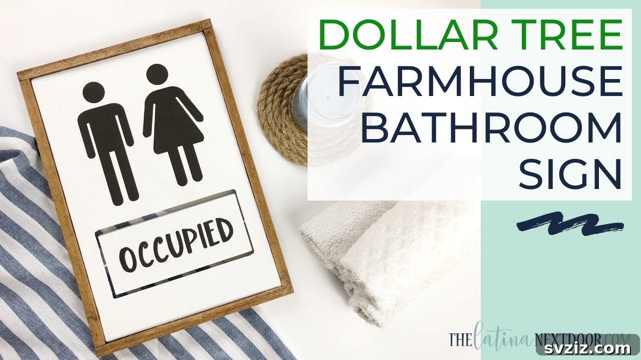 DIY farmhouse-inspired occupied/unoccupied bathroom sign