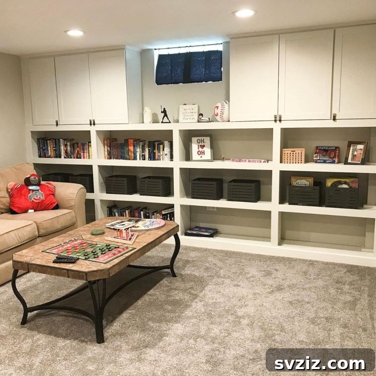 Reimagine Your Basement: Innovative Storage Solutions 22 basement built-ins