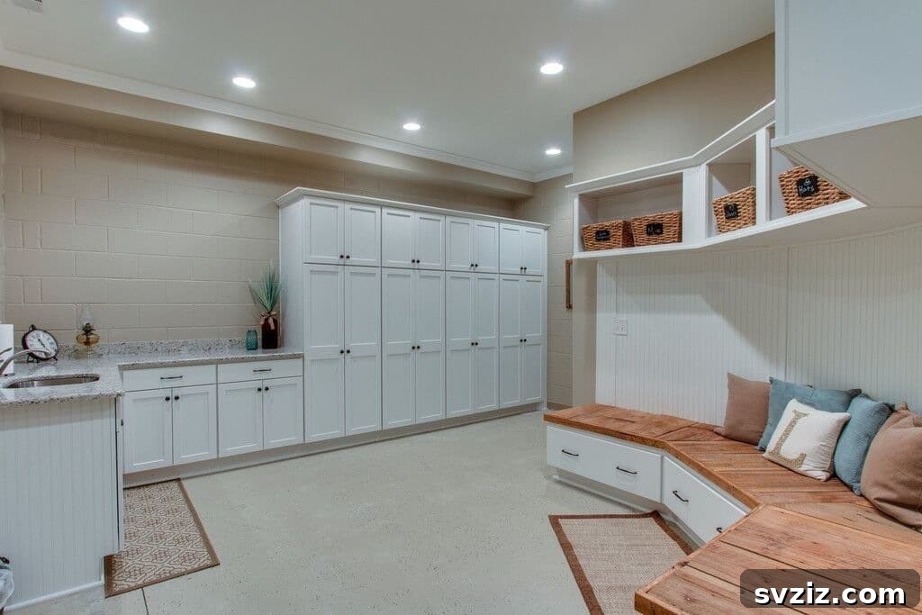 Reimagine Your Basement: Innovative Storage Solutions 24 seating area with drawers