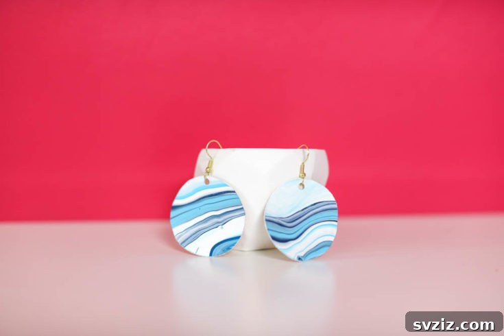 Canvas Acrylic Pour Earrings