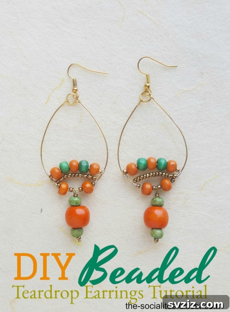 Beaded Teardrop Earrings
