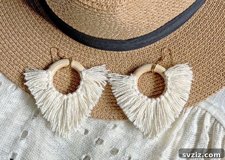 Statement Circle Fringe Earrings