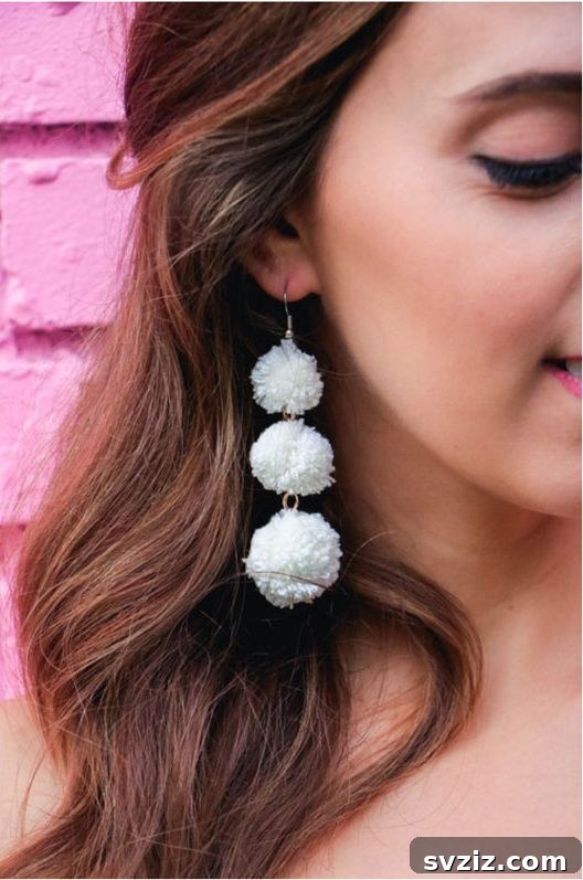 Pom-Pom Statement Earrings