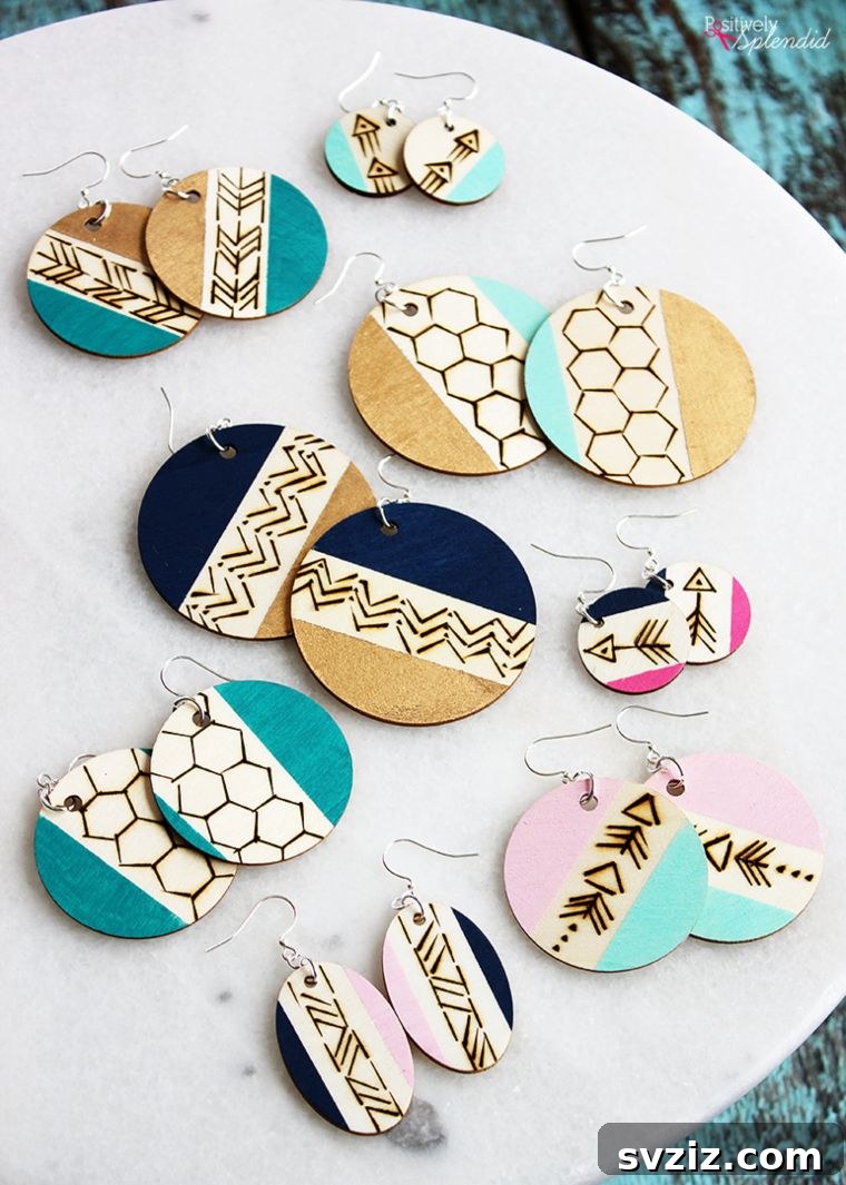 Wood-Burned Earrings