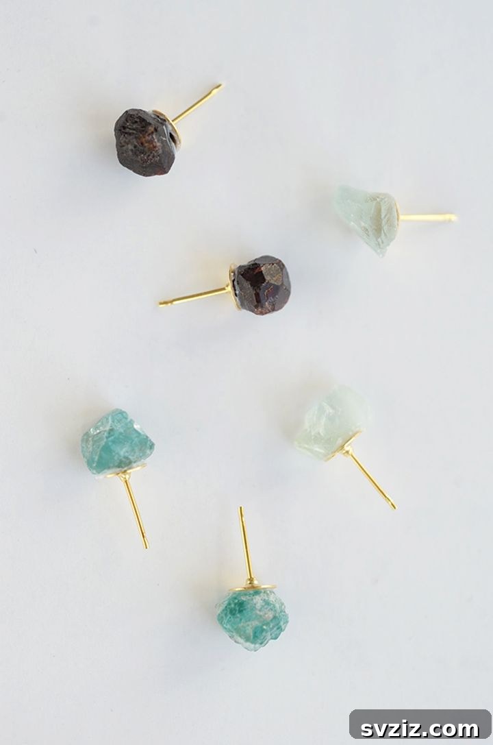 Raw Stone Studs