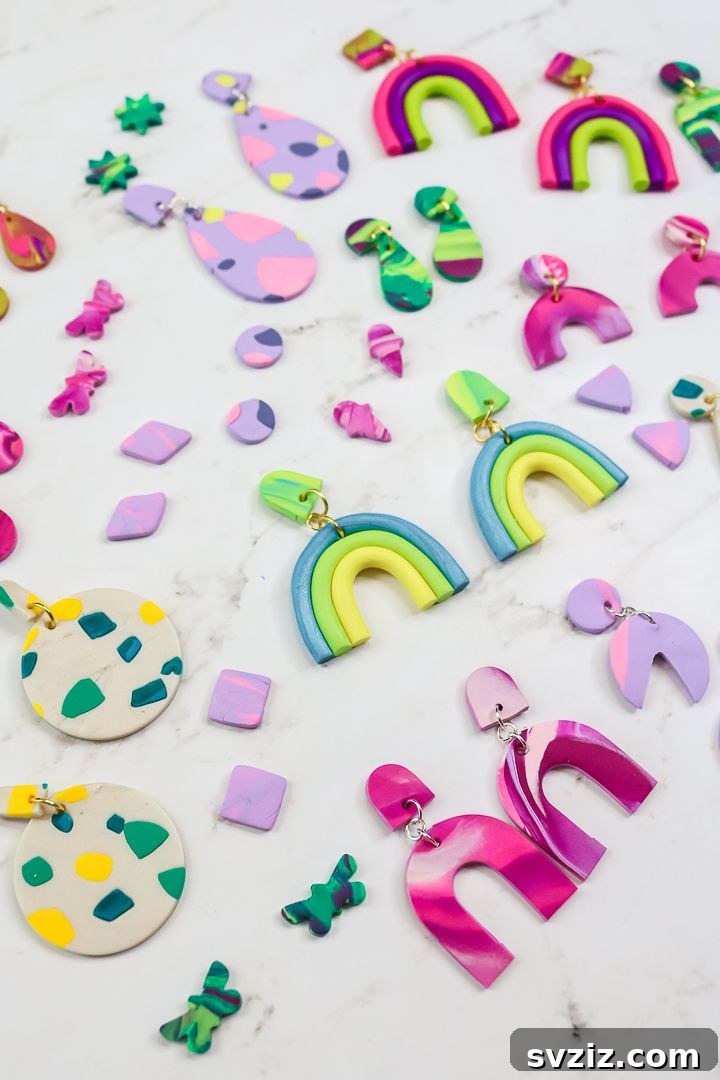 Marbled Clay Earrings