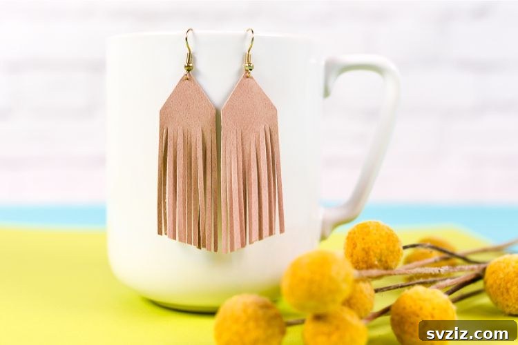 Suede Fringe Earrings