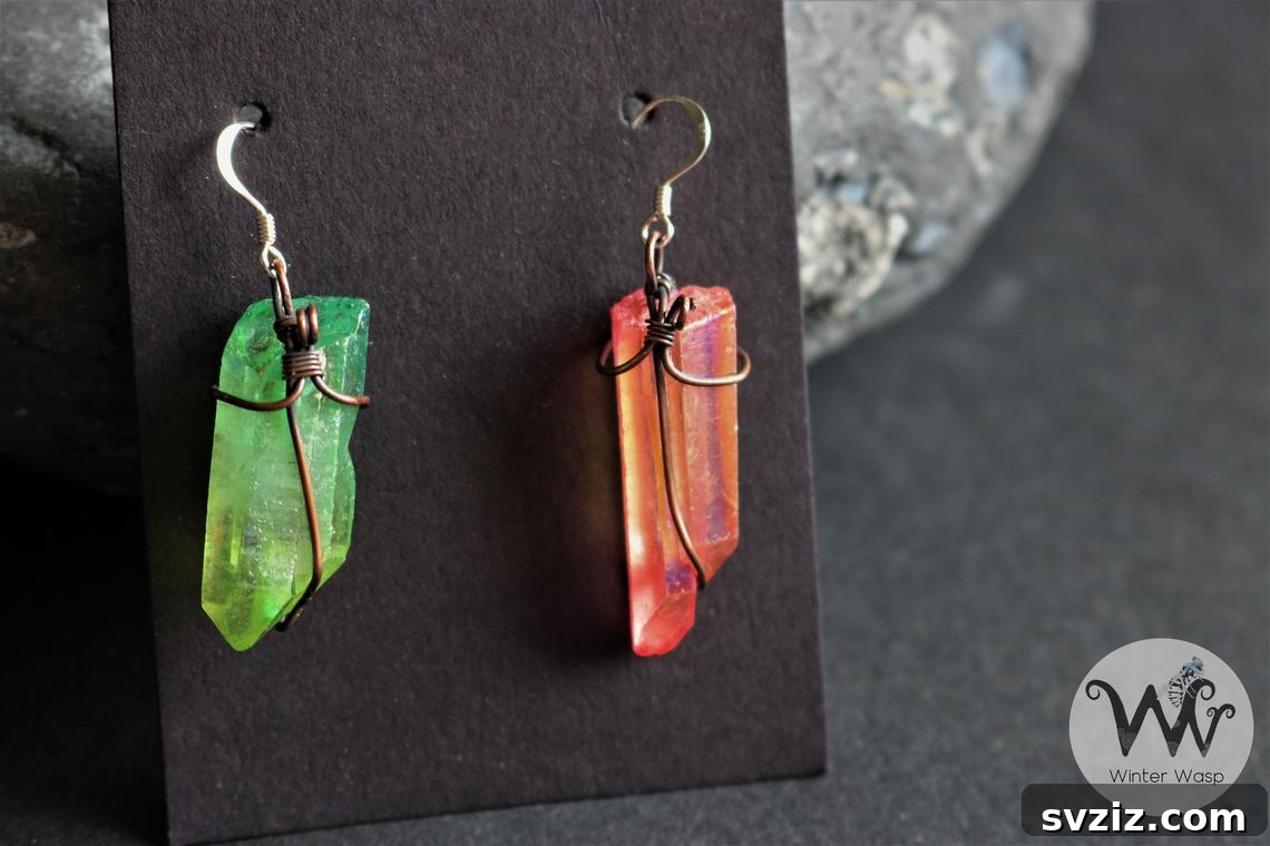 Crystal Wire-Wrapped Earrings