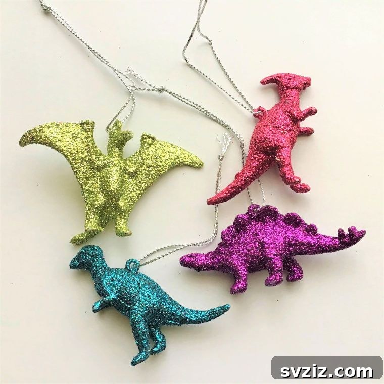 Glittery Dinosaur Earrings